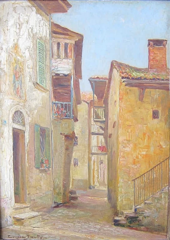 Eugène Auguste François Deully - Strada soleggiata